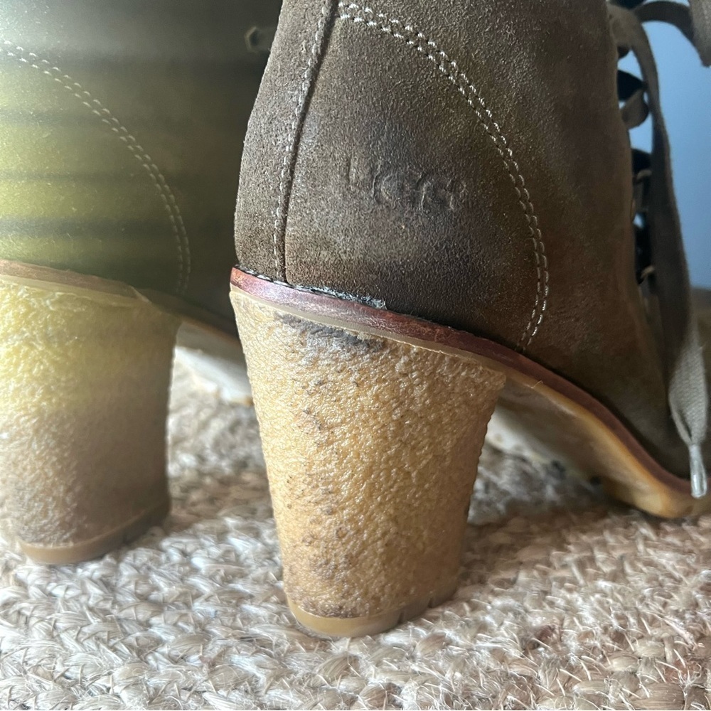 UGG Australia Calynda Olive Suede Ankle Boots - Picture 7 of 13